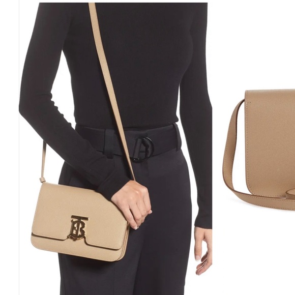 Burberry 🔥 TB logo-plaque calf leather shoulder bag - Picture 11 of 13